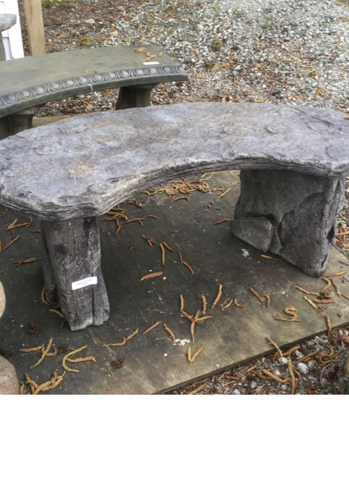 Fossil bench curved