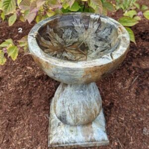 Autumn Leaf Patio Birdbath