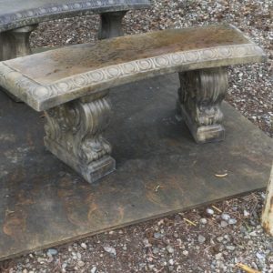 curved bench, scroll